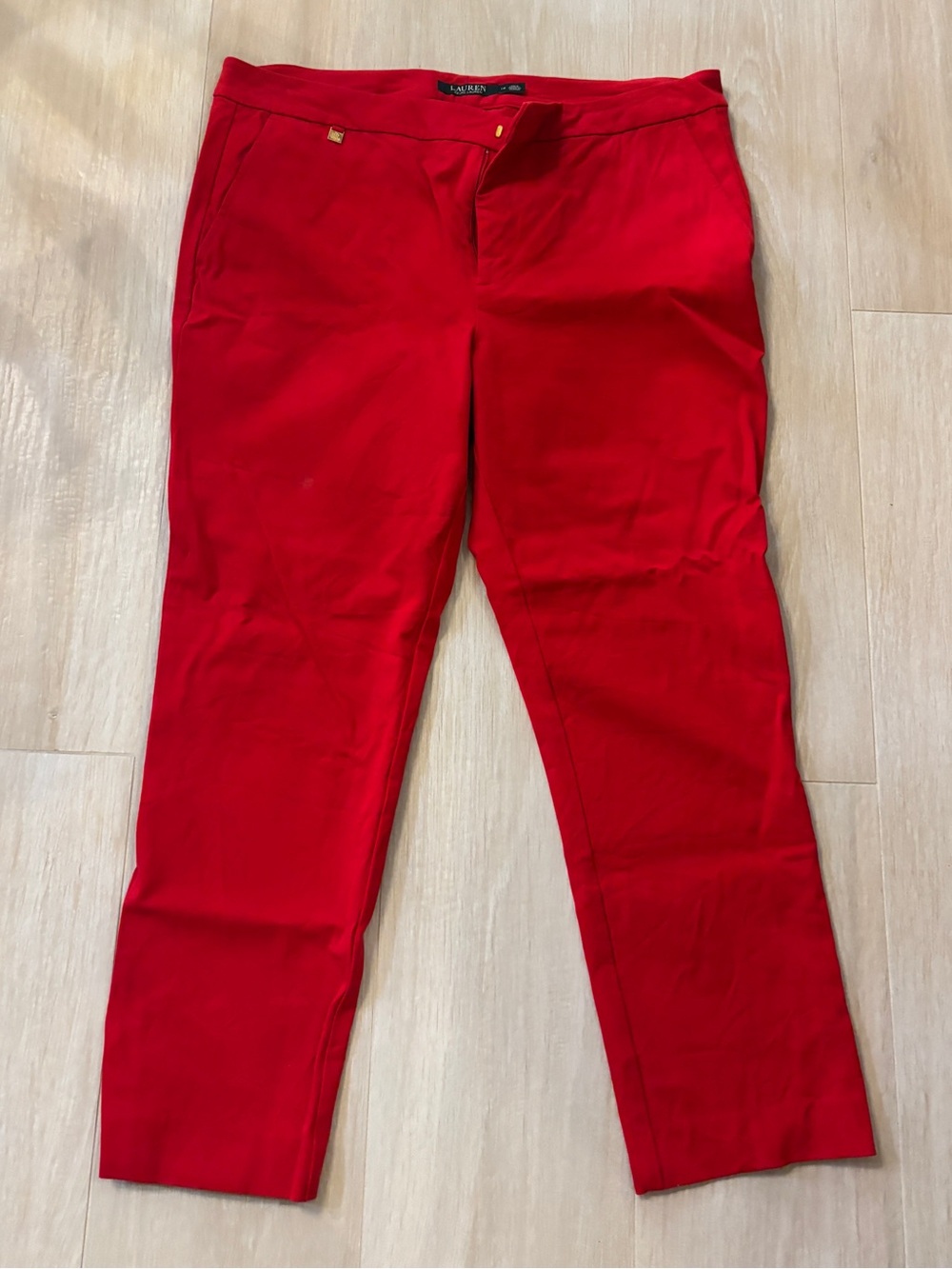 Ralph Lauren Red Straight-Leg Women's Pants